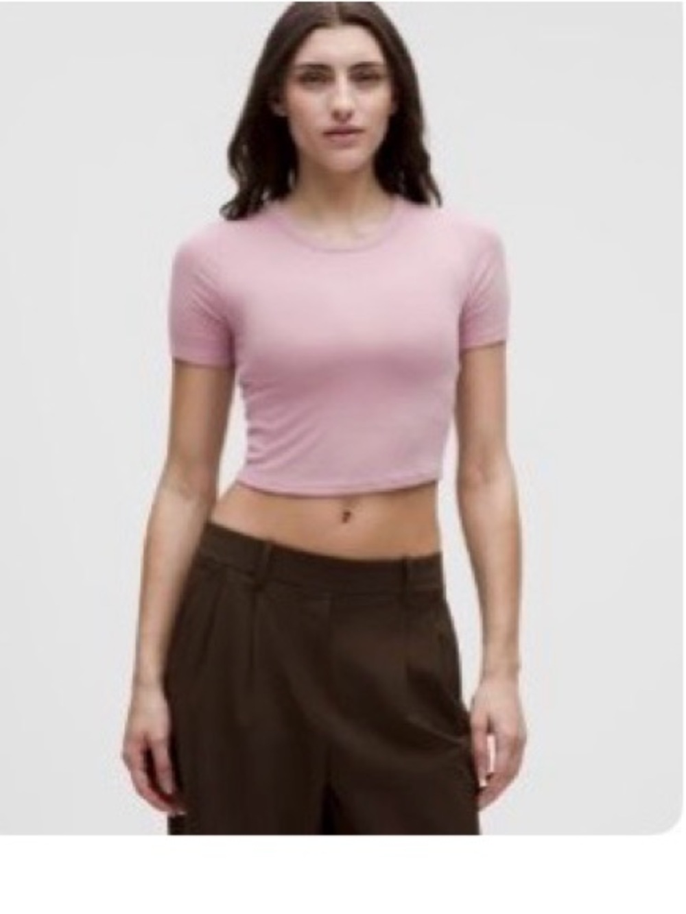 lululemon athletica Dusty Mauve Ribbed Short Sleeve Tee
